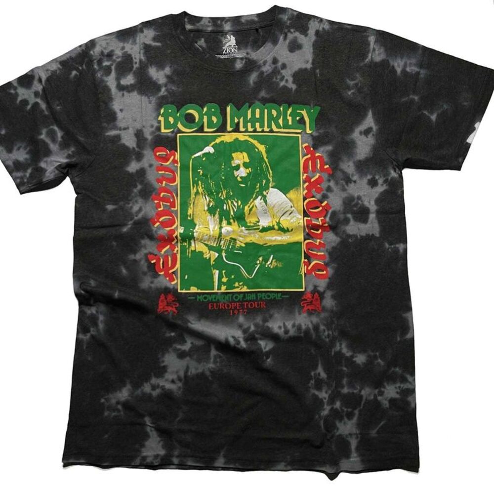 Bob Marley Unisex Adult Exodus Tie Dye T-Shirt / Black